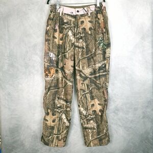 Browning Snow Pants Womens Large Brown Camo Hell's Belles Fleece Hunting